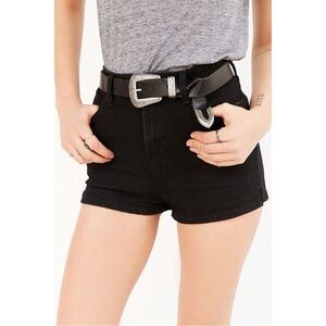 Metal-Tipped Leather Belt